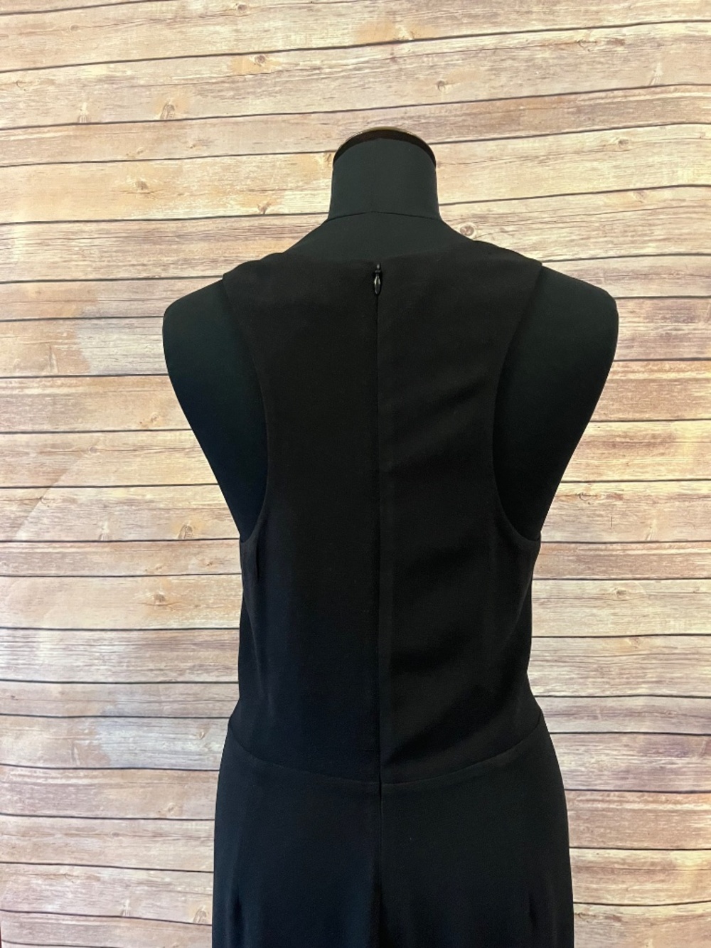 Dress The Population Black Ariel Plunging Faux Wrap Sleeveless Gown Size XL - Picture 6 of 16